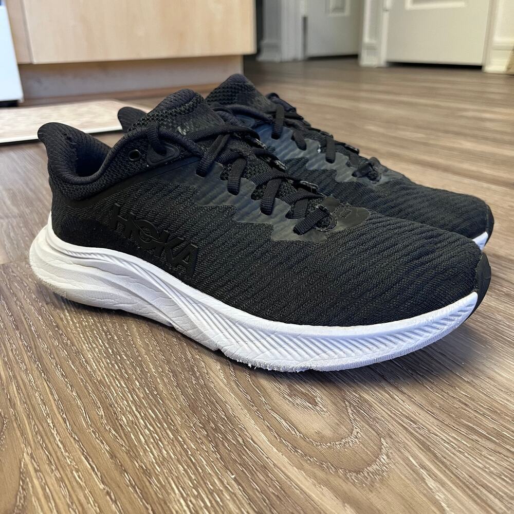Hoka Women's Solimar Black/White Size 9B 1123075 Comfort Mesh Running Sneakers